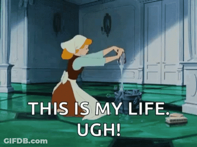 Cinderella Finish Her Laundry GIF