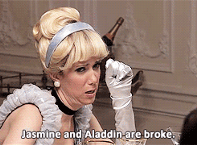Cinderella Jasmine And Aladdin Are Broke GIF