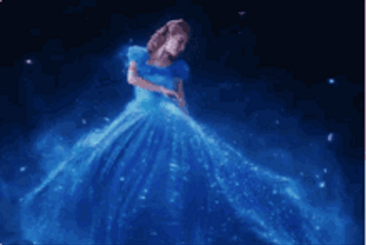 Cinderella Lily James Magical Dress GIF