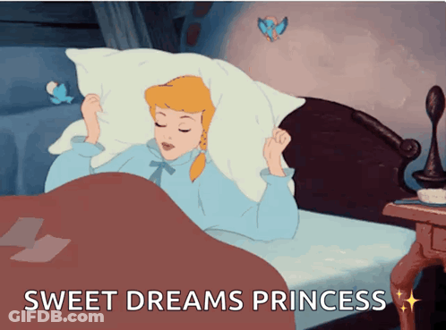 Cinderella Lying In Bed Sweet Dreams Princess GIF