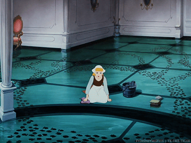 Cinderella Massive Paw Prints GIF