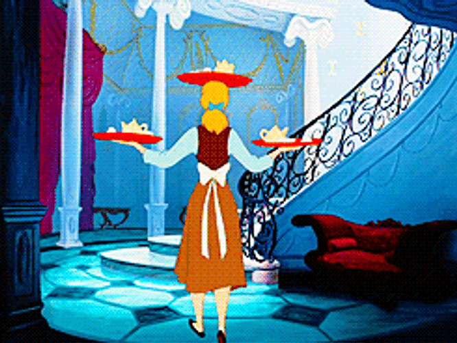Cinderella Meal Serve Upstairs GIF