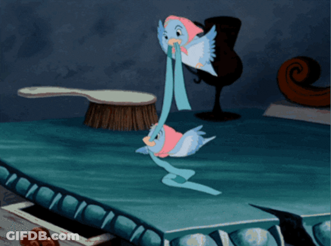 Cinderella Ribbon Tie Hair GIF