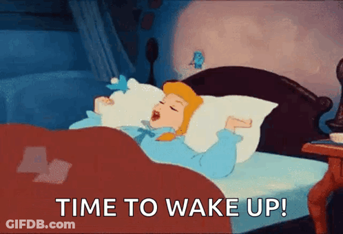 Cinderella Sleeping With Wake Up GIF