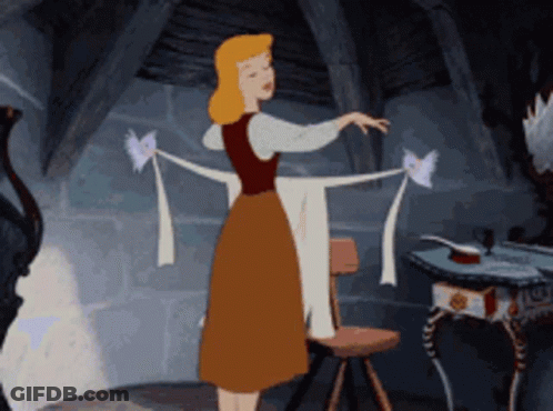 Cinderella Standing In Room GIF