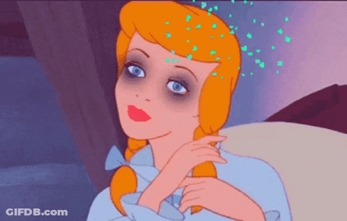 Cinderella With Very Dark Eye GIF