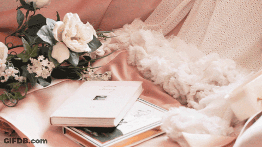 Cinemagraph Flowers Books GIF