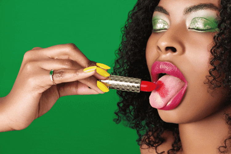 Cinemagraph Lipstick Blink GIF