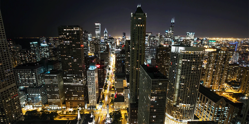 Cinematic Night City Shot GIF