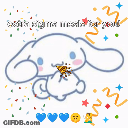 Cinnamon Bunny With Extra Sigma Meals GIF