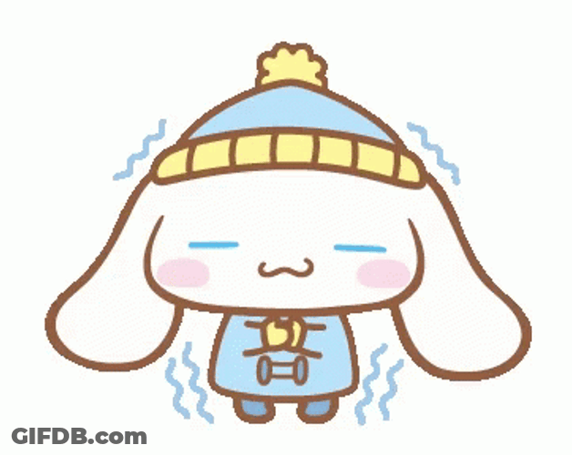 Cinnamoroll Chills Winter Clothes GIF