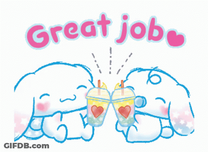Cinnamoroll Great Job Cheers GIF
