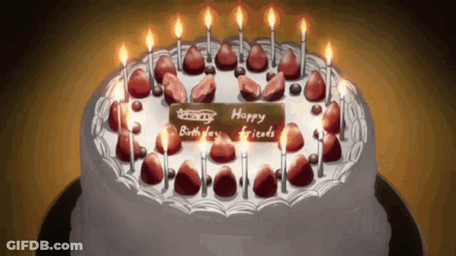 Circle Cake Happy Birthday GIF