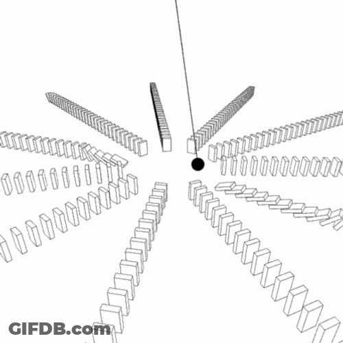 Circle Dominoes Pendulum Swing Optical Illusion GIF