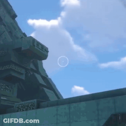 Circle In Sky With Building GIF