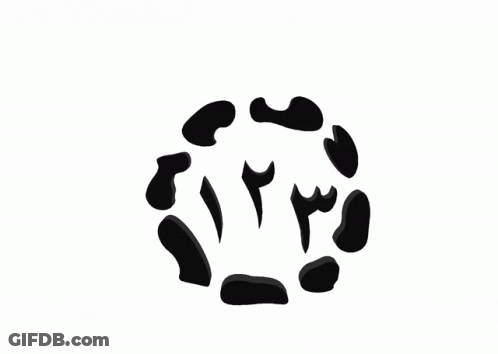 Circle Of Black Blocks With Letter Y GIF