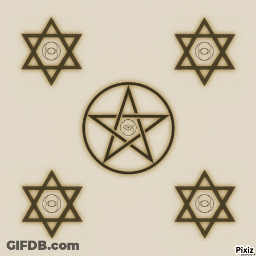 Circle Star Hexagonal Stars Pixiz Logo GIF