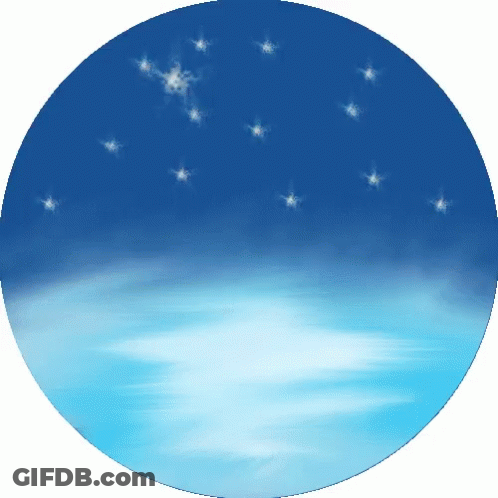 Circle With Blue Sky And White Stars GIF