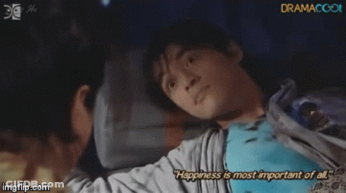 Circle With Tree Saying Happiness Is Most Important Of All GIF