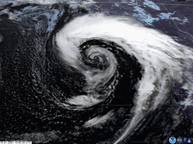 Circling Bomb Cyclone Moving North GIF