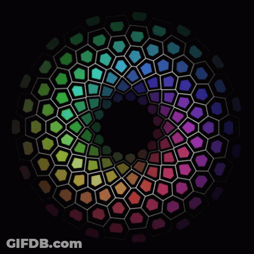 Circling Colorful Optical Illusion GIF