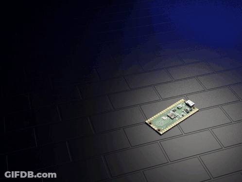 Circuit Board With Blue Light GIF