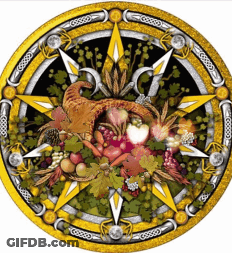 Circular Cornucopia Of Fruits And Vegetables GIF