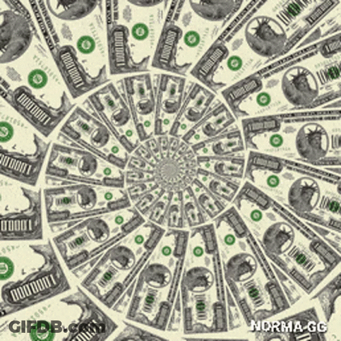 Circular Dollar Bills Pattern Norma Gg GIF