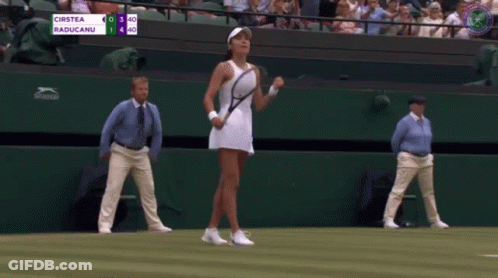Cirstea Vs Raducanu Tennis Match GIF