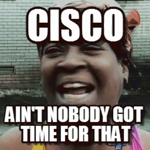 Cisco Ain't Nobody Got Time For That GIF