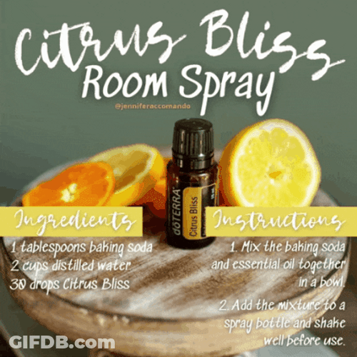 Citrus Bliss Room Spray Bottle GIF