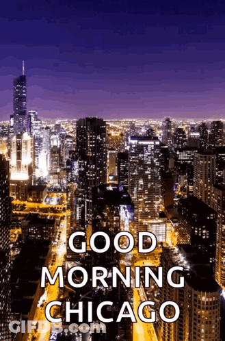 City At Night Good Morning Chicago GIF