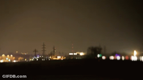 City At Night With Lights GIF