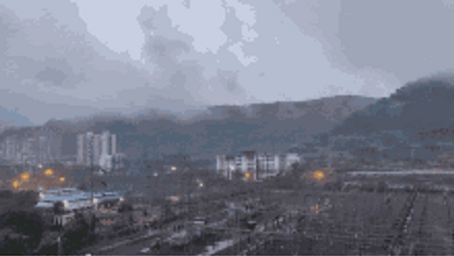 City Experiencing Cloudy Weather GIF