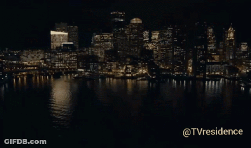 City Night Aerial View GIF