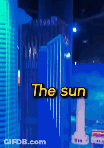 City Scene With The Sun GIF