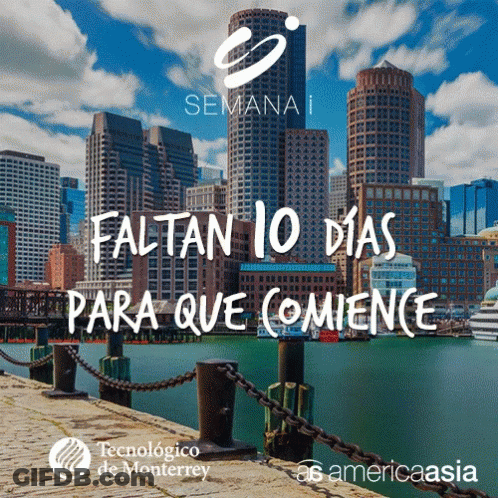 City Skyline Poster Faltan 10 Dias Para Que Comience GIF