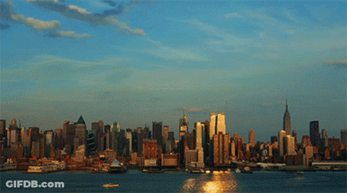 City Skyline With Empire State Building GIF