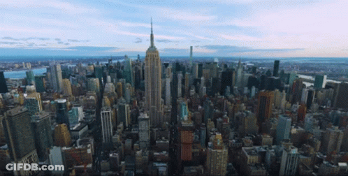 City Skyline With Empire State Building GIF