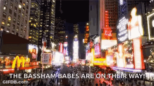 City Street Night Bassham Babes Sign GIF