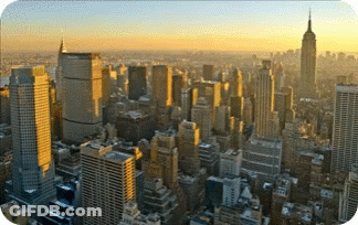 City Sunset With Empire State Building GIF