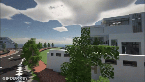 City With White Building GIF