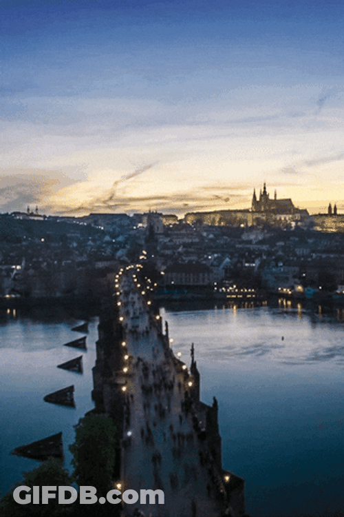 Cityscape Alive With Motion GIF