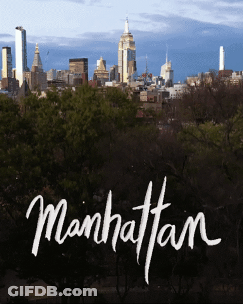 Cityscape Manhattan Aerial View GIF
