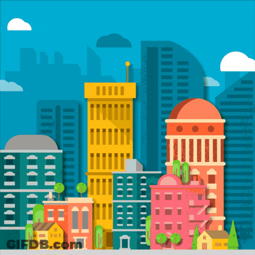 Cityscape Monster Suddenly Appear GIF
