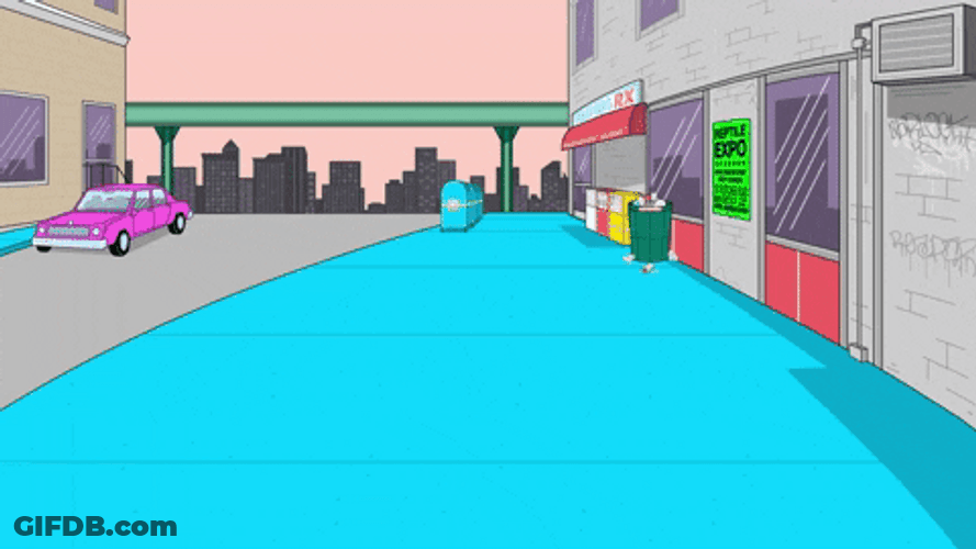Cityscape Train Above Passing GIF