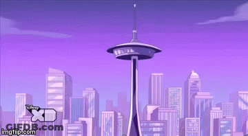 Cityscape With Disney XD Logo GIF