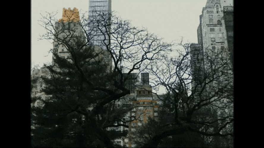 Cityscape Zooming In Building GIF