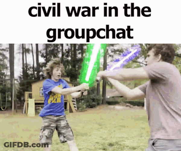 Civil War In The Group Chat GIF