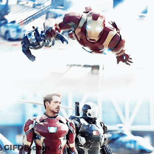 Civil War Iron Man Strong Power GIF